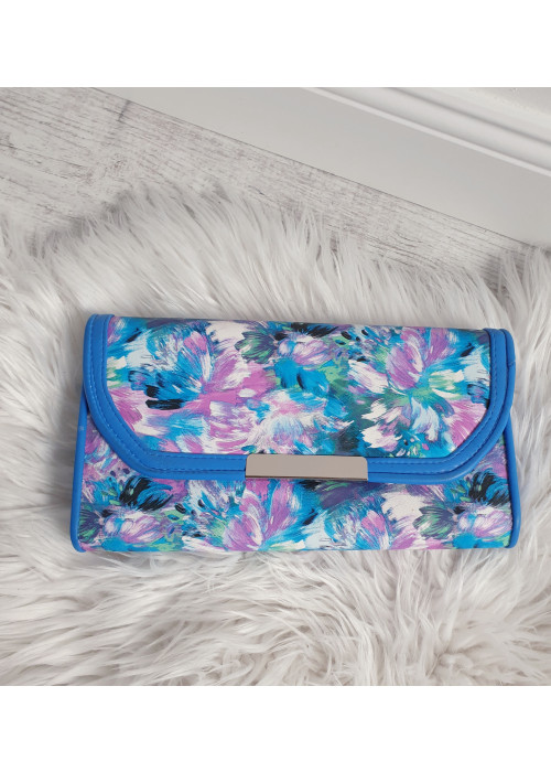 Kvetinová listová kabelka Bloom modro fialová