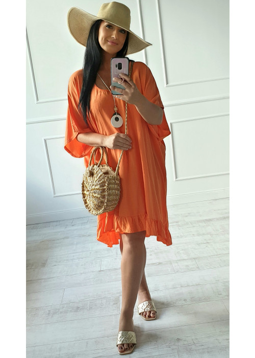 Oranžové ležérne šaty Ibiza
