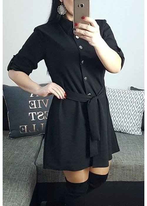 Čierne košeľové šaty