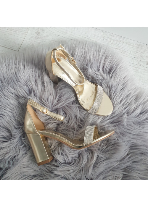 Zlate sandále Eveline