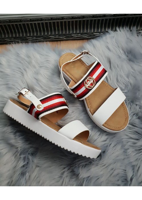 Biele sandále Gigi